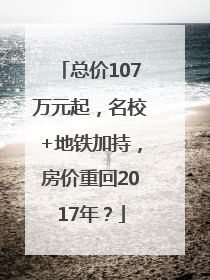总价107万元起，名校+地铁加持，房价重回2017年？