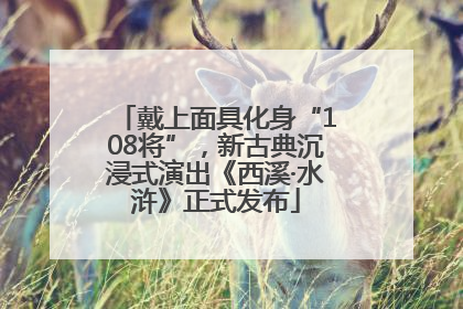 戴上面具化身“108将”，新古典沉浸式演出《西溪·水浒》正式发布