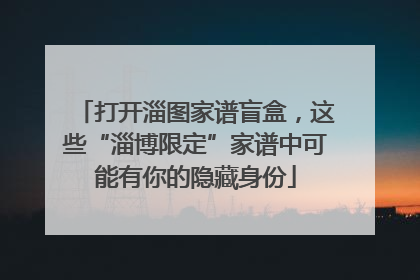 打开淄图家谱盲盒，这些“淄博限定”家谱中可能有你的隐藏身份