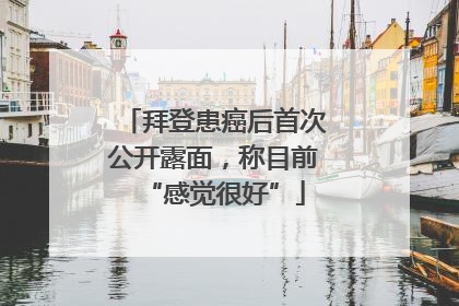 拜登患癌后首次公开露面，称目前“感觉很好”
