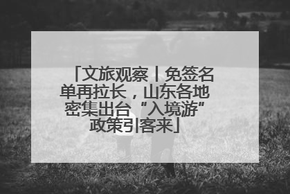 文旅观察丨免签名单再拉长，山东各地密集出台“入境游”政策引客来