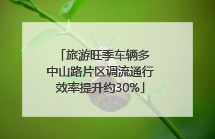 旅游旺季车辆多 中山路片区调流通行效率提升约30%