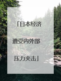 日本经济遭受内外部压力夹击