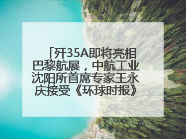 歼35A即将亮相巴黎航展，中航工业沈阳所首席专家王永庆接受《环球时报》专访：未来数量可以有很多