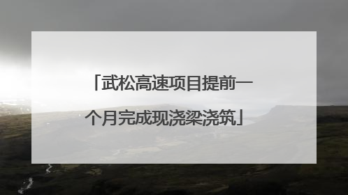 武松高速项目提前一个月完成现浇梁浇筑
