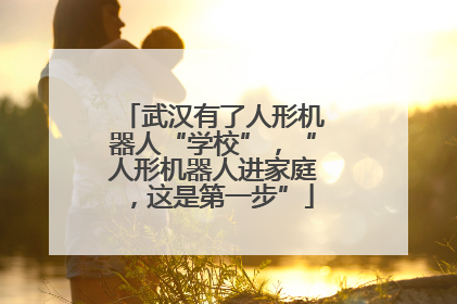 武汉有了人形机器人“学校”，“人形机器人进家庭，这是第一步”