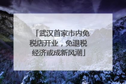 武汉首家市内免税店开业，免退税经济或成新风潮