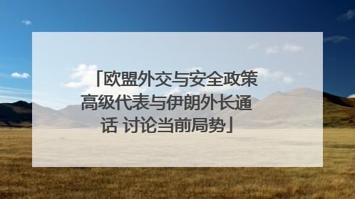 欧盟外交与安全政策高级代表与伊朗外长通话 讨论当前局势