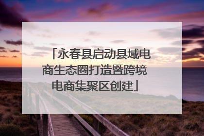 永春县启动县域电商生态圈打造暨跨境电商集聚区创建
