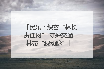 民乐：织密“林长责任网” 守护交通林带“绿动脉”