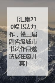 汇集210幅书法力作，第三届副省级城市书法作品邀请展在蓉开幕