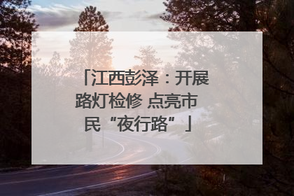 江西彭泽：开展路灯检修 点亮市民“夜行路”