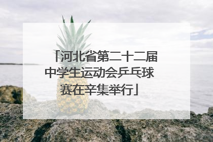 河北省第二十二届中学生运动会乒乓球赛在辛集举行
