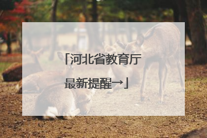 河北省教育厅最新提醒→