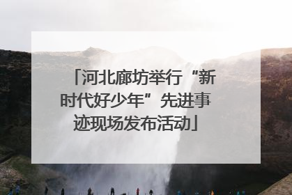 河北廊坊举行“新时代好少年”先进事迹现场发布活动
