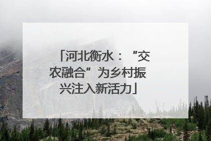 河北衡水：“交农融合”为乡村振兴注入新活力