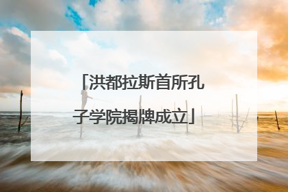 洪都拉斯首所孔子学院揭牌成立