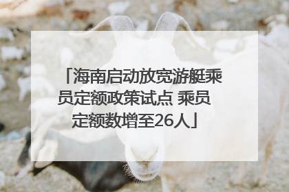 海南启动放宽游艇乘员定额政策试点 乘员定额数增至26人
