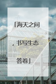 海天之间，书写生态答卷