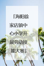 海阳徐家店镇中心小学开展劳动技能大赛