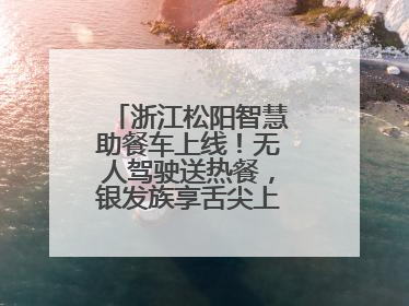 浙江松阳智慧助餐车上线！无人驾驶送热餐，银发族享舌尖上的科技关怀