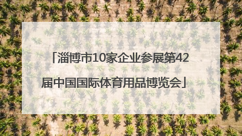 淄博市10家企业参展第42届中国国际体育用品博览会