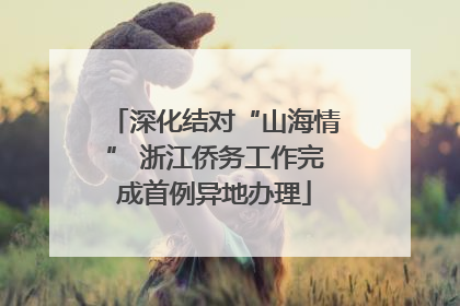 深化结对“山海情” 浙江侨务工作完成首例异地办理