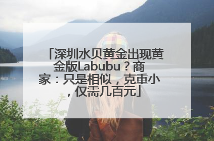 深圳水贝黄金出现黄金版Labubu？商家：只是相似，克重小，仅需几百元