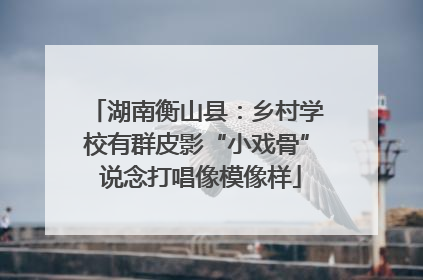 湖南衡山县：乡村学校有群皮影“小戏骨” 说念打唱像模像样