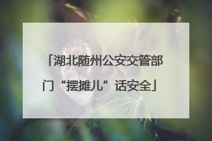 湖北随州公安交管部门“摆摊儿”话安全