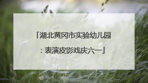 湖北黄冈市实验幼儿园：表演皮影戏庆六一