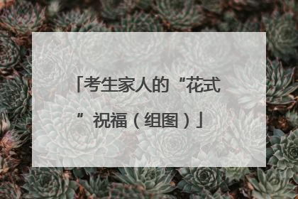 考生家人的“花式”祝福（组图）