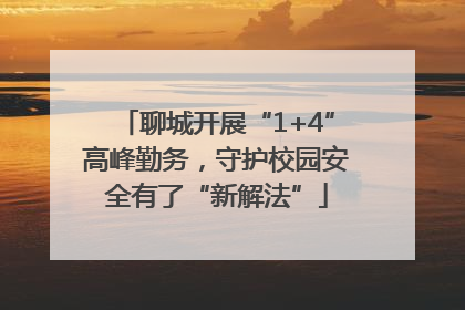 聊城开展“1+4”高峰勤务，守护校园安全有了“新解法”