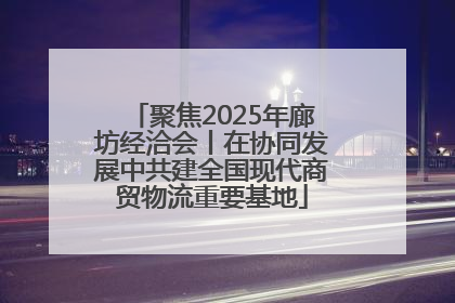 聚焦2025年廊坊经洽会丨在协同发展中共建全国现代商贸物流重要基地