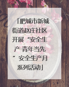 肥城市新城街道赵庄社区开展“安全生产 青年当先”安全生产月系列活动