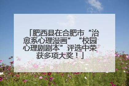 肥西县在合肥市“治愈系心理漫画”“校园心理剧剧本”评选中荣获多项大奖！
