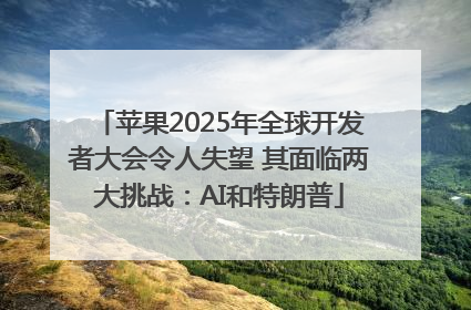 苹果2025年全球开发者大会令人失望 其面临两大挑战：AI和特朗普
