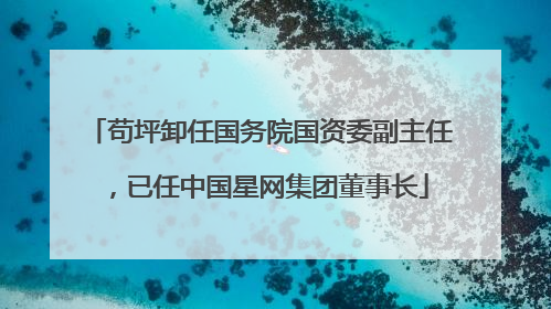 苟坪卸任国务院国资委副主任，已任中国星网集团董事长