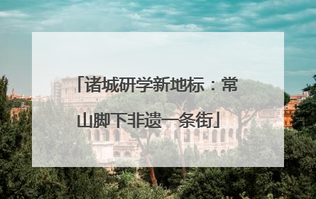 诸城研学新地标：常山脚下非遗一条街
