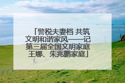 警税夫妻档 共筑文明和谐家风——记第三届全国文明家庭王娜、朱兆鹏家庭