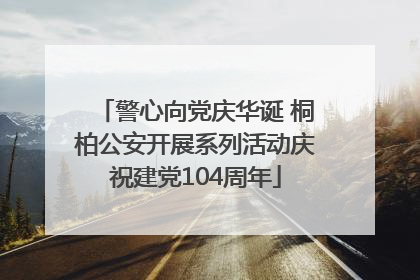 警心向党庆华诞 桐柏公安开展系列活动庆祝建党104周年