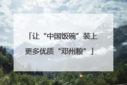 让“中国饭碗”装上更多优质“邓州粮”