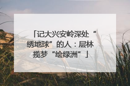 记大兴安岭深处“绣地球”的人：层林揽梦“绘绿洲”