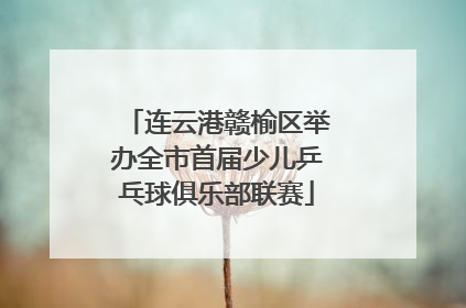 连云港赣榆区举办全市首届少儿乒乓球俱乐部联赛