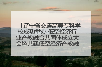 辽宁省交通高等专科学校成功举办 低空经济行业产教融合共同体成立大会暨共建低空经济产教融合新生态论坛