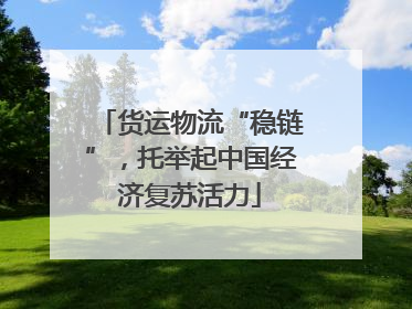 货运物流“稳链”，托举起中国经济复苏活力