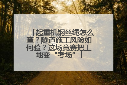 起重机钢丝绳怎么查？隧道施工风险如何验？这场竞赛把工地变“考场”