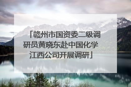 赣州市国资委二级调研员黄晓东赴中国化学江西公司开展调研