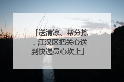 送清凉、帮分拣，江汉区把关心送到快递员心坎上