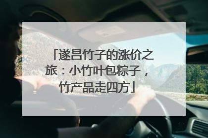 遂昌竹子的涨价之旅：小竹叶包粽子，竹产品走四方
